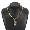 Iron & Alloy Pendant Necklaces for Women NJEW-U046-05G-1