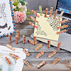 10Pcs 10 Styles Flower Printed Wooden Craft Pegs Clips AJEW-WH0248-505-4