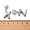26Pcs Brass Micro Pave Cubic Zirconia Pendants KK-R218-12P-2