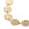 Enamel Daisy Link Chain Necklace NJEW-P220-01G-01-3