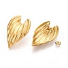 304 Stainless Steel Stud Earrings EJEW-N059-12G-2