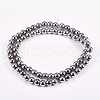 Electroplate Non-magnetic Synthetic Hematite Beads Strands G-J169A-6mm-02-2