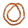 Electroplate Glass Beads Strands GLAA-G112-07F-2