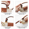 Microfiber Imitation Leather Undamaged Bag D Ring Connector PURS-WH0005-35KCG-02-3