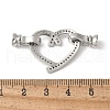 Brass Micro Pave Clear Cubic Zirconia Fold Over Clasps KK-M320-12P-3