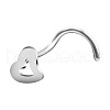 316L Surgical Stainless Steel Heart Fishtail Nose Rings WGE50C7-03-2