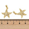 Brass Micro Pave Cubic Zirconia Pendants KK-C093-17B-G-3
