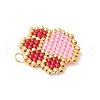 Handmade Glass Seed Beaded Paw Print Pendants PALLOY-MZ00604-03-3