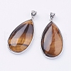 Natural Tiger Eye Big Pendants G-I184-02-1