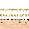 3MM Brass Rondelle Link Chain Necklaces NJEW-M108-12G-3