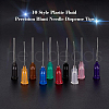 BENECREAT 100Pcs 10 Style Plastic Fluid Precision Blunt Needle Dispense Tips TOOL-BC0001-25-2