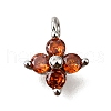 Brass Micro Pave Cubic Zirconia Pendants KK-D356-07C-P-1