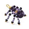 Halloween Theme Dyed Synthetic Turquoise & Glass Seed Beads Pendants PALLOY-MZ00774-06-5