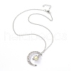 Luminous Alloy Locket Pendant Necklaces NJEW-F284-05B-3