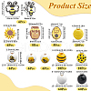 SOFPLATE 12 Styles Painted Natural Wood Beads WOOD-SP0001-05-2