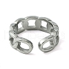 304 Stainless Steel Open Cuff Ring RJEW-L110-001P-3