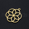 Ion Plating(IP) 304 Stainless Steel Filigree Charms A-STAS-T049-T671-2-2