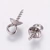 201 Stainless Steel Peg Bails Pendants for Half-driled Beads X-STAS-K148-12B-2