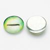 Half Round/Dome Dragon Eye Printed Glass Cabochons GGLA-A002-12mm-AB08-2