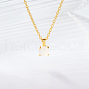 925 Sterling Silver Cable Chain Round Opal Pendant Necklaces for Women OX3835-1-1