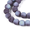 Frosted Opaque Glass Beads Strands GLAA-T032-P8mm-MBB15-3