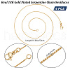 Beebeecraft 6Pcs Rack Plating Brass Serpentine Chain Necklaces for Women NJEW-BBC0001-20C-2