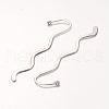 Zinc Alloy Wavy Bookmarks PALLOY-17-S-LF-1-1