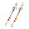 7 Chakra Gemstone Beaded Pendant Decorations HJEW-JM00797-1