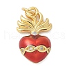 Brass Micro Pave Cubic Zirconia Pendants KK-K298-49G-1