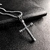 Retro Rock Punk Men's Cross Stainless Steel Pendant Necklaces DN2832-3
