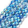 Synthetic Moonstone Beads Strands G-P528-J03-18-1