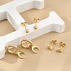 304 Stainless Steel Rhinestone Moon & Star & Round Earring Sets EJEW-Z098-22G-3