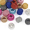  24Pcs 12 Style Hollow Spray Painted Iron European Beads IFIN-TA0001-62-9