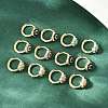 Brass Micro Pave Cubic Zirconia Hoop Earrings EJEW-S277-07G-1