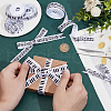  4 Rolls 4 Styles Polyester Musical Note & Piano Keys Printed Ribbon Sets OCOR-PH0004-65-3