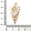 Brass Micro Pave Cubic Zirconia Fold Over Clasps KK-M318-25G-3