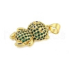 Brass Micro Pave Cubic Zirconia Pendants KK-R159-20B-G-2