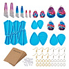 Boutigem 4Pcs 4 Style Triangle & Teardrop Pendant Silicone Molds DIY-BG0001-67-2