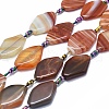 Natural Banded Agate/Striped Agate Beads Strands G-I245-57C-1