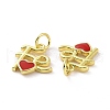 Rack Plating Brass Enamel Charms KK-C008-18G-02-3