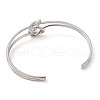 Brass Wire Wrap Knot Cuff Bangles BJEW-D039-38P-3