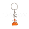 Glass & Tibetan Style Alloy Keychain KEYC-MZ00037-07-2