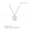 Fashionable Stainless Steel Flat Round Lorraine Cross Pendant Necklaces for Women's Daily Wear FH2746-2