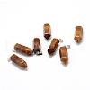 Natural Tiger Eye Pointed Pendants G-T033-06-1