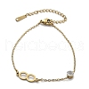 201 Stainless Steel Cable Chain Bracelets BJEW-H205-01C-G-4