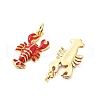 Brass Enamel Pendants KK-L237-027G-02-2