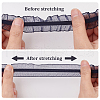 FINGERINSPIRE 30 Yards 12 Colors Chinlon Elastic Lace Trim EW-FG0001-01-4