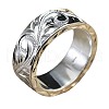 Sculptured Vine Pattern Brass Finger Rings for Women FS-WGD177A-02-6