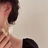 Rhombus Alloy Acrylic Dangle Earrings FS-WGCDEF0-01-2