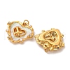 304 Stainless Steel Enamel Pendants STAS-U061-21G-01-2